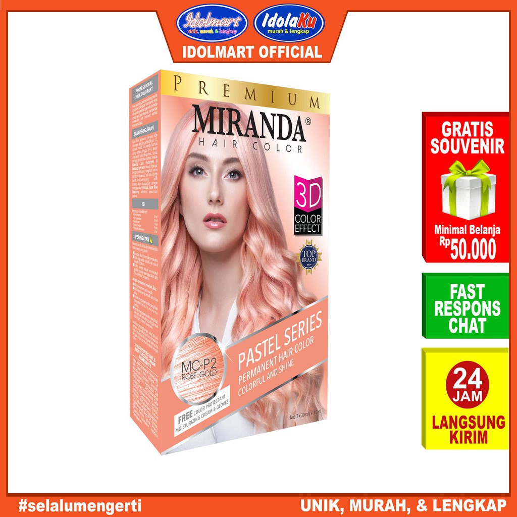 IDOLAKU Miranda Hair Color (Cat Rambut Permanen) Pastel Series MCP3 SUPER BLUE BLEACING 30ml