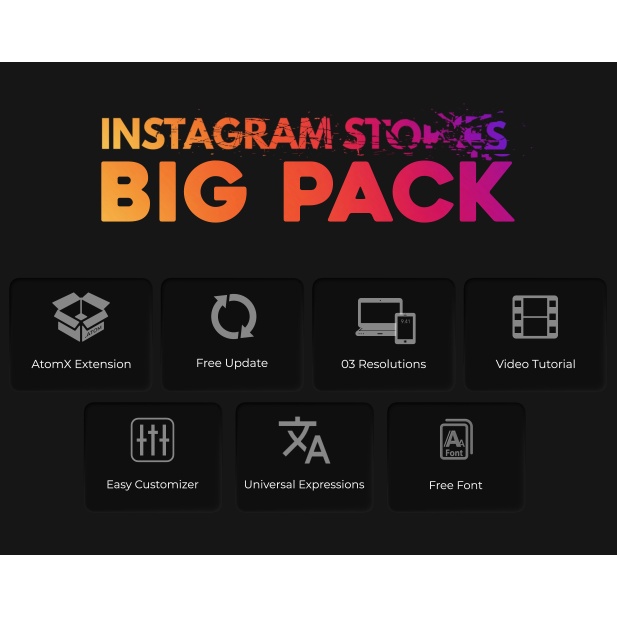 Atomx 1200+ Instagram Stories Big Pack - After Effects Extension