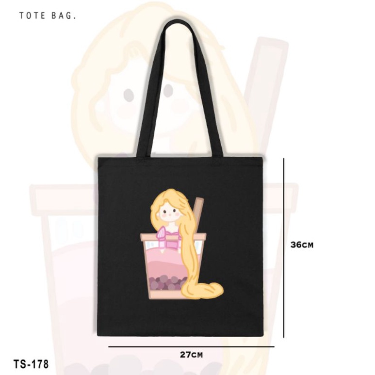 TOTE BAG KANVAS ALL PRINCESS BUBBLE