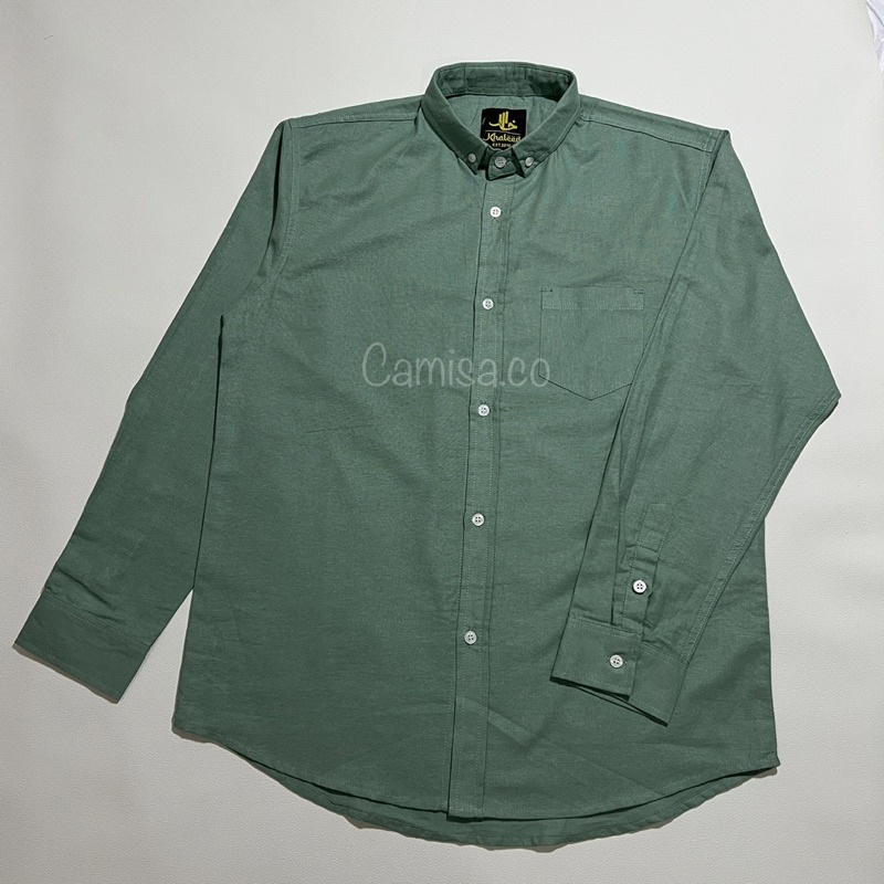 KEMEJA PRIA SAGE GREEN - HEM POLOS PANJANG SAGE MINT LINEN RAMI PREMIUM - PAKAIAN PRIA KEMEJA POLOS 