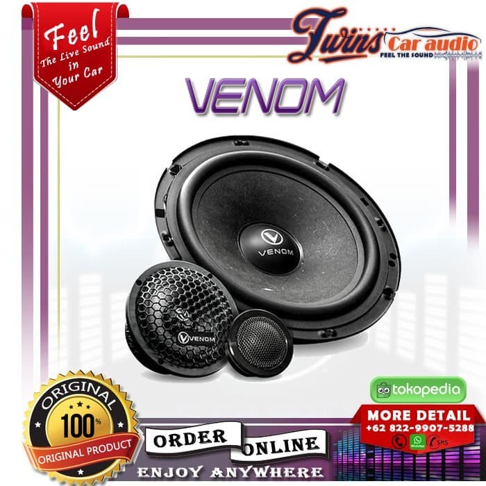 speaker split venom 3way vx6.3B 3way black series