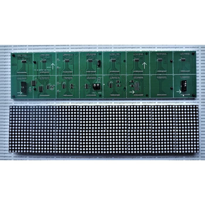 MODUL PANEL LED RUNNING TEXT INDOOR P7,62 MERAH MATRIX