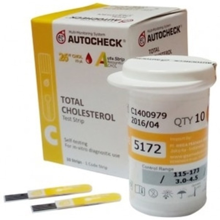 Autocheck Strip Kolesterol Refil Cholesterol Auto Check Colestrol Original Isi 10 Pcs
