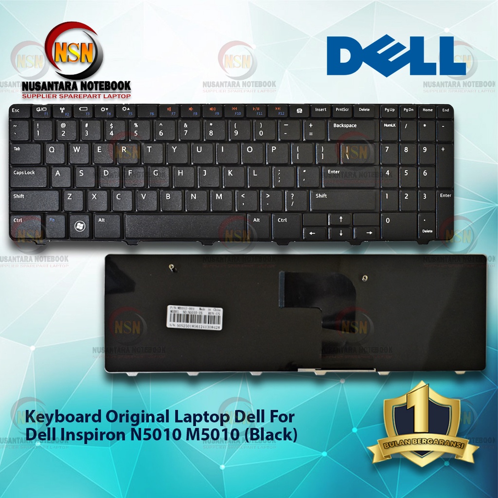 Keyboard Original Laptop Dell Inspiron N5010 M5010 Black