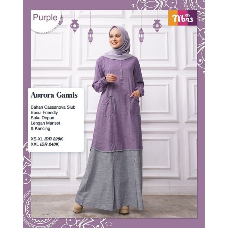 Aurora gamis purple by nibras