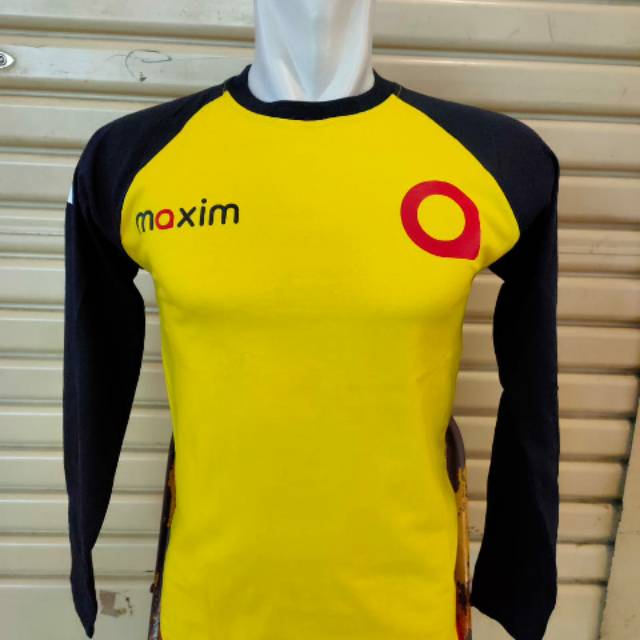 TERLARIS Tshirt Kaos Baju Reglan MAXIM ojol Lengan Panjang