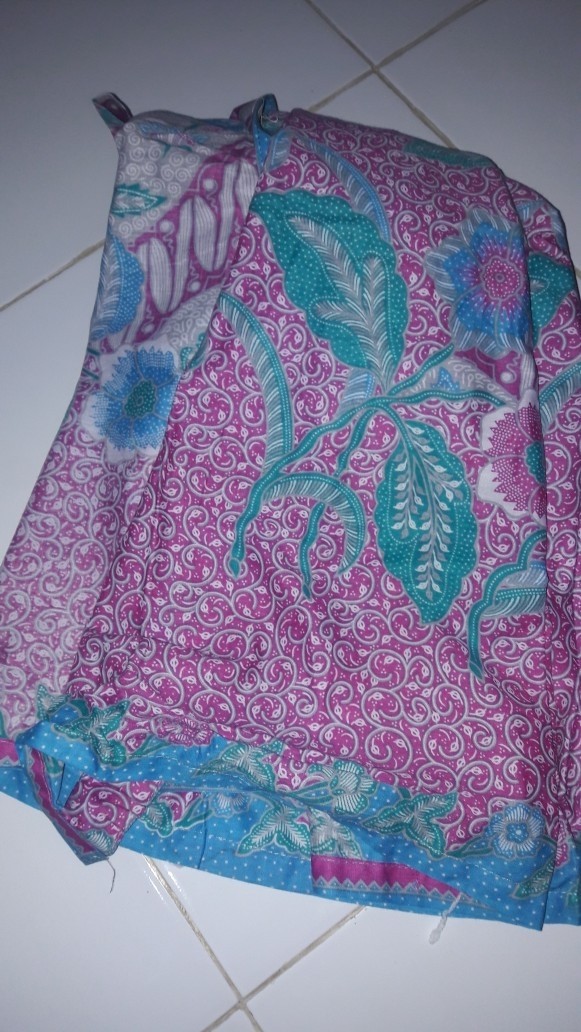 Batik Tunik Shibori Jumputan Terbaru Size S-3l / Hrb026 Yelbor Navbor / Biru Putih