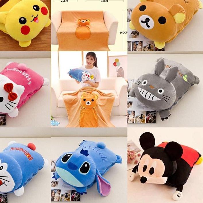 ⅎ Balmut Karakter Selimut Bantal Anak Lembut Import ➺