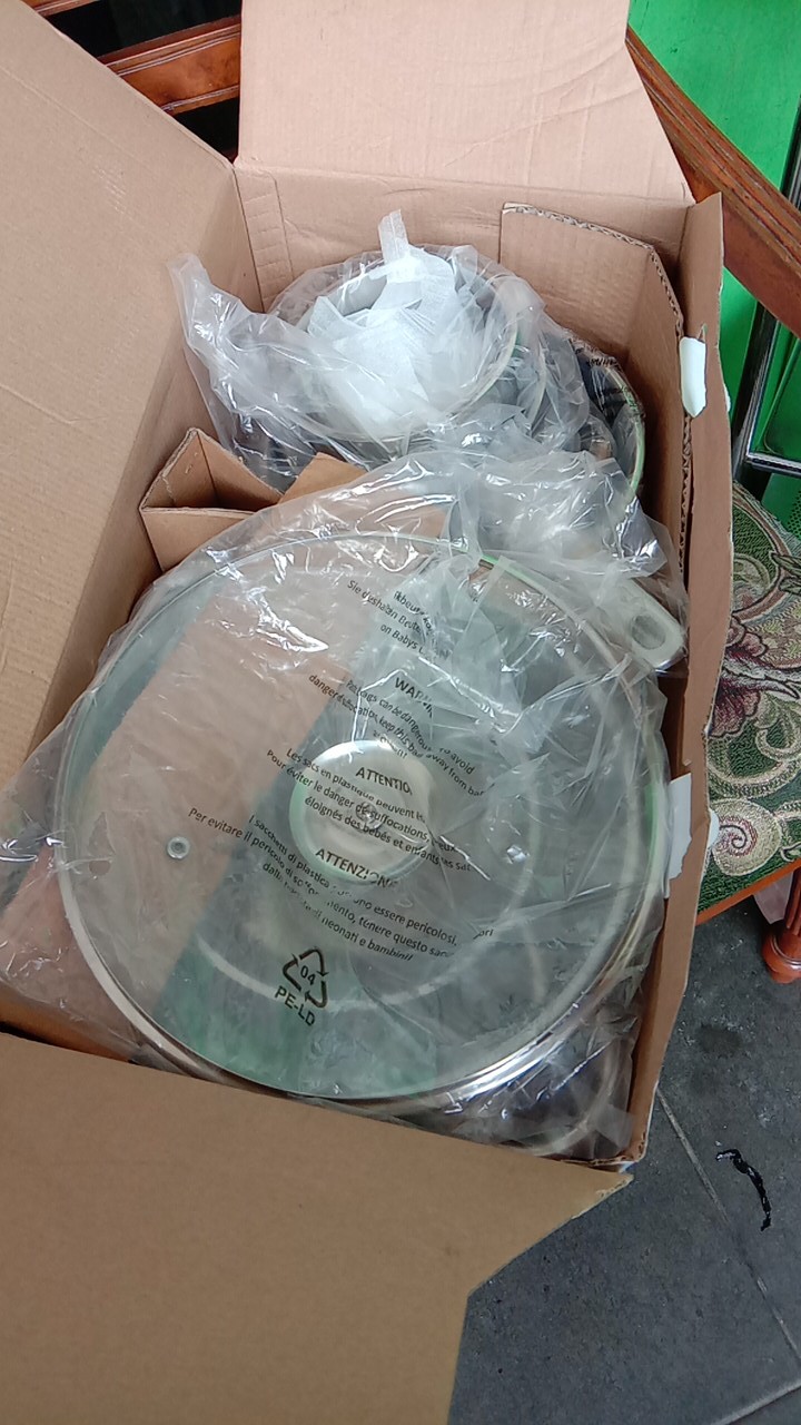 Potset 5pcs Stainless Stell Panci Set High Presure