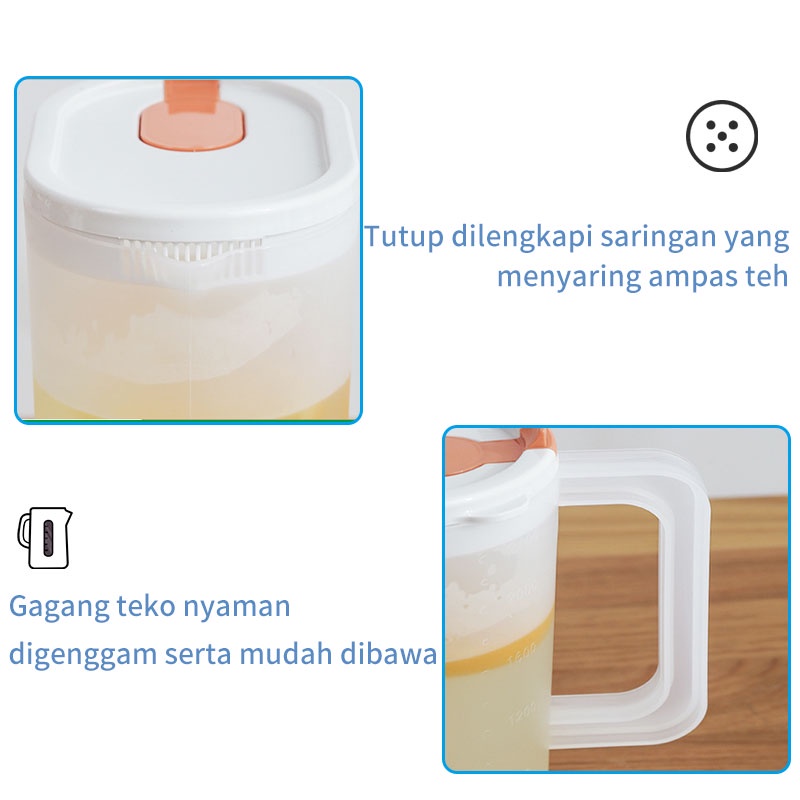Letyeah &amp; Kaizenliving Teko Set 5 in 1 / teko air 2400ml / water Jug plastik