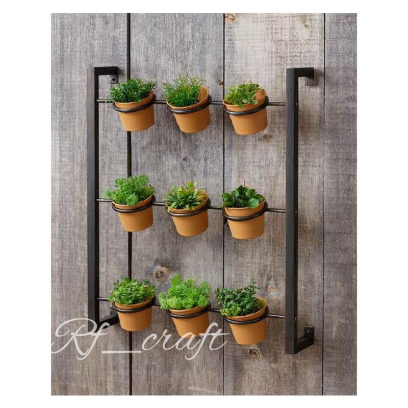 STANDING POT DINDING RAK BUNGA INDUSTRIAL HIASAN DINDING