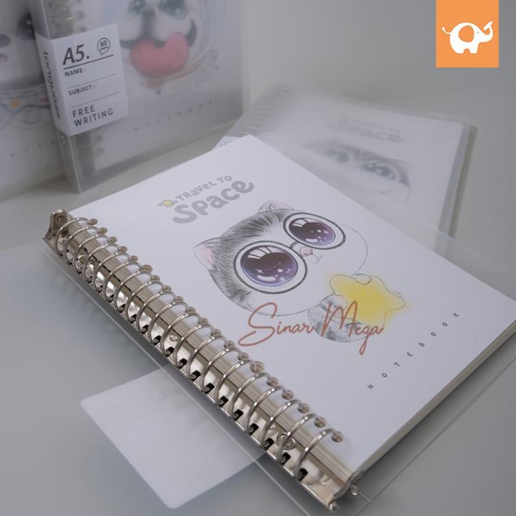 

[KODE PRODUK T0BYF6567] Travel To Space File Binder A5 / Loose Leaf Leaf Binder Lucu Unik