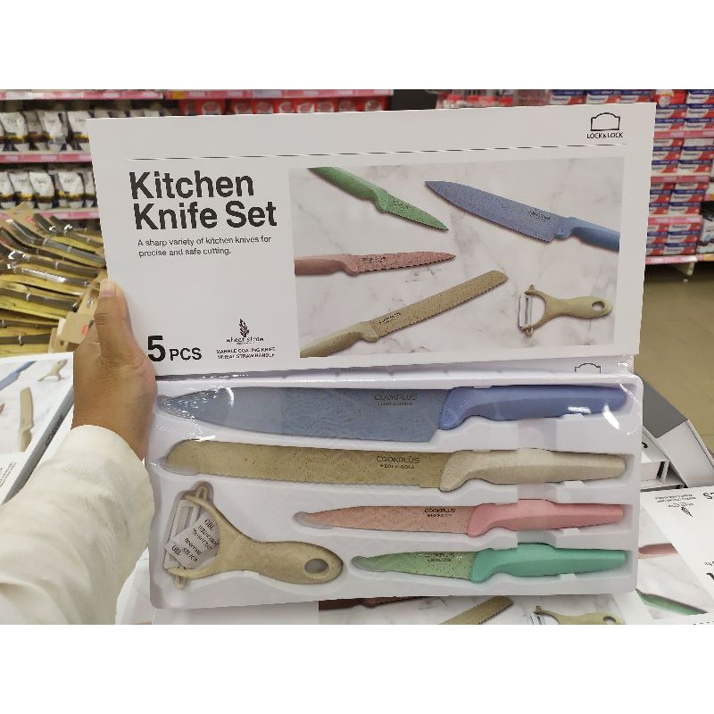 Lock & Lock Pisau Set Pastel / Pisau Lock n Lock Set Pastel / Lock&Lock Kitchen Knife Set / Pisau Pa