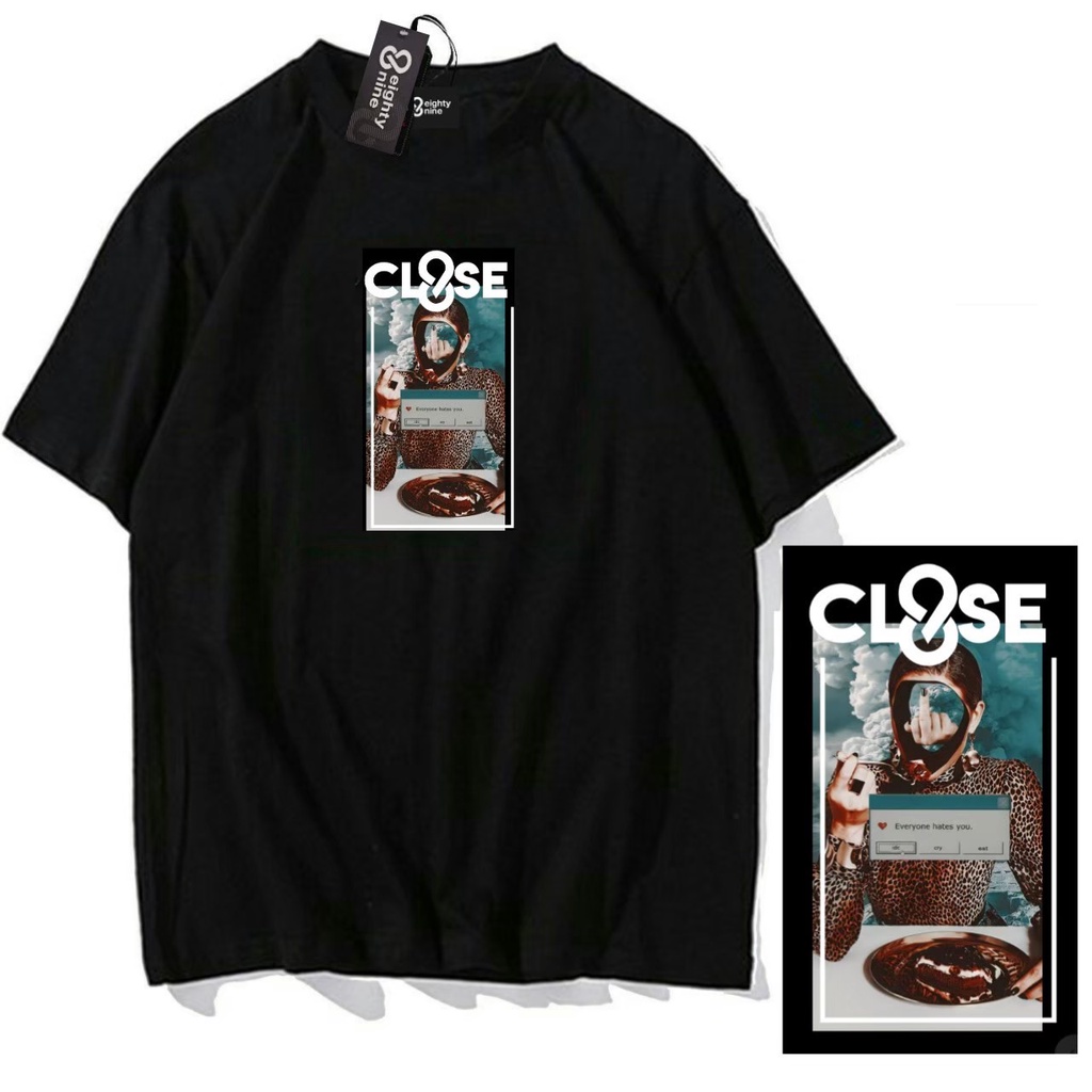 T-Shirt NINE CLOSE PICT - Black Edition Trendy Casual Unisex Good Brand Quality Stylish