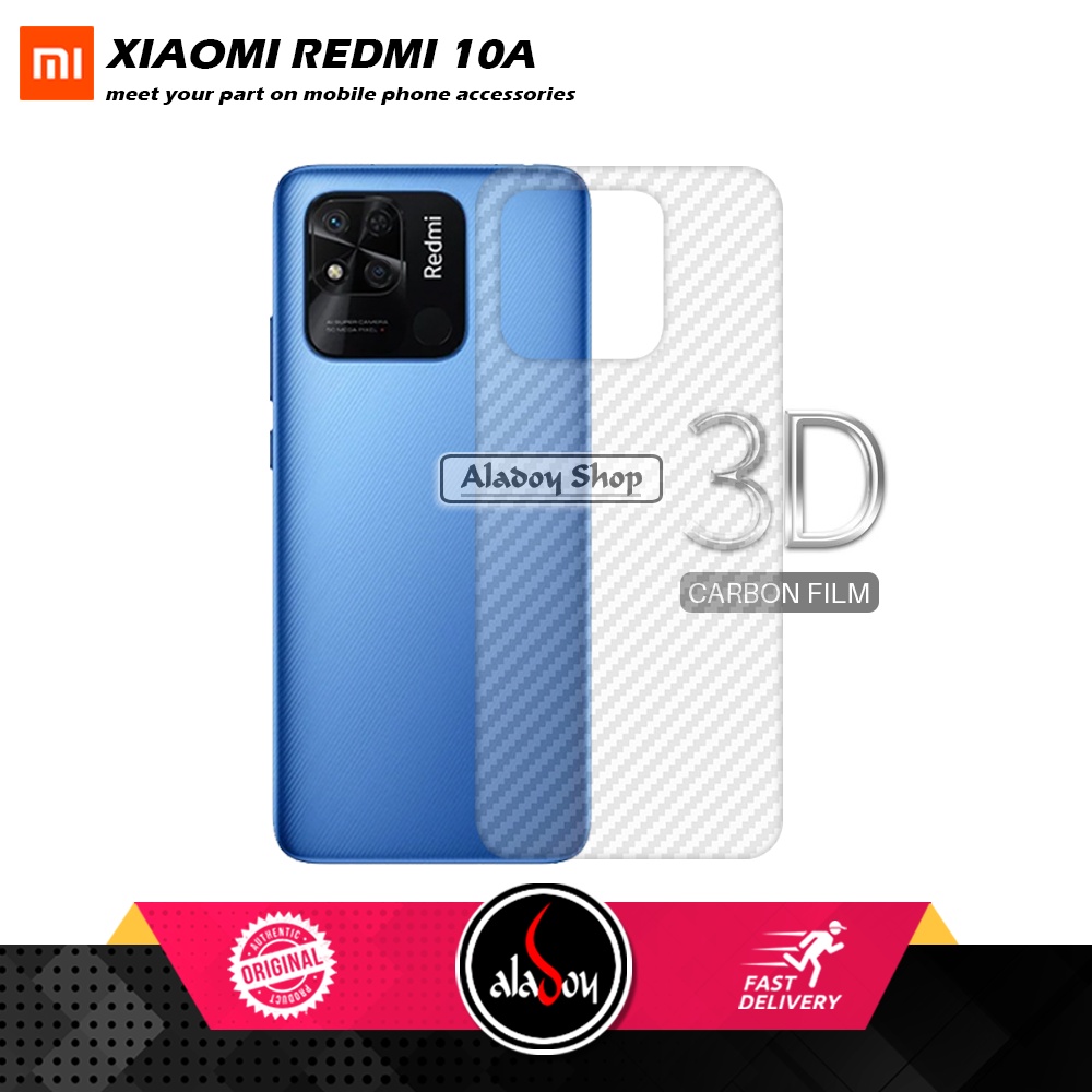 PROMO 3 IN 1 PAKET Tempered Glass XIAOMI REDMI 10A 2022 Free Tempered Glass Camera dan Skin Carbon