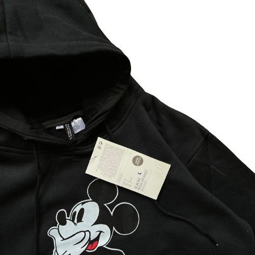 Jaket Sweater Hoodie H AND M MICKEY MOUSE HAND LiST – Black Edition Trendy Casual Unisex Good Brand