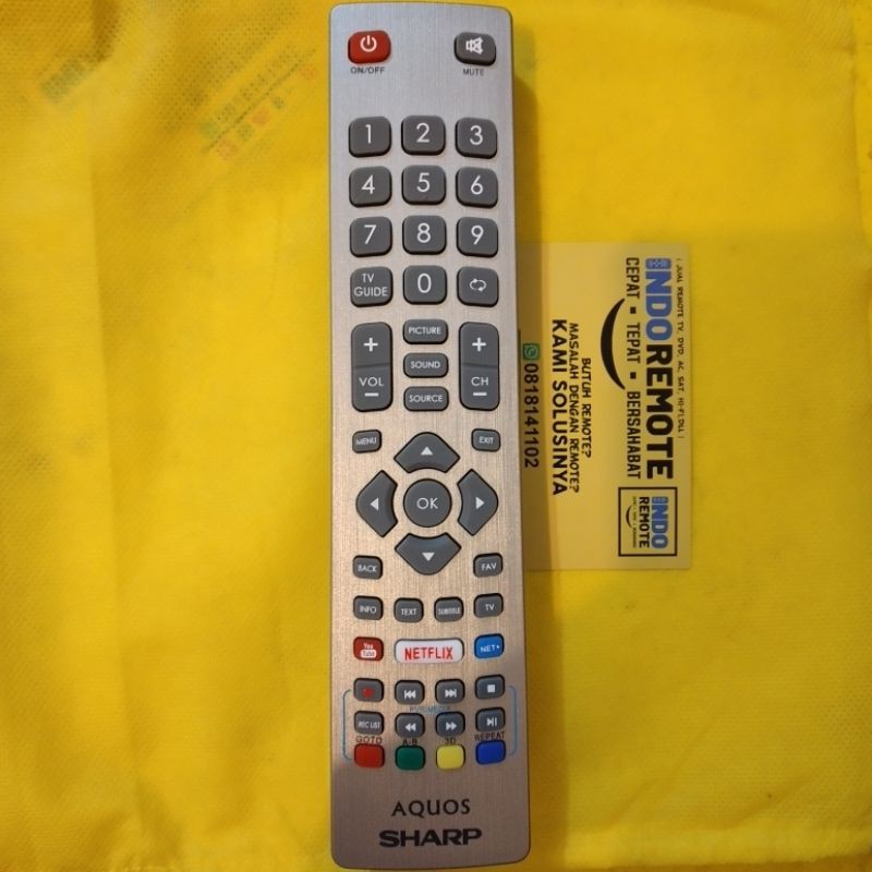 REMOTE TV SHARP AQUOS NETFLIX ORIGINAL