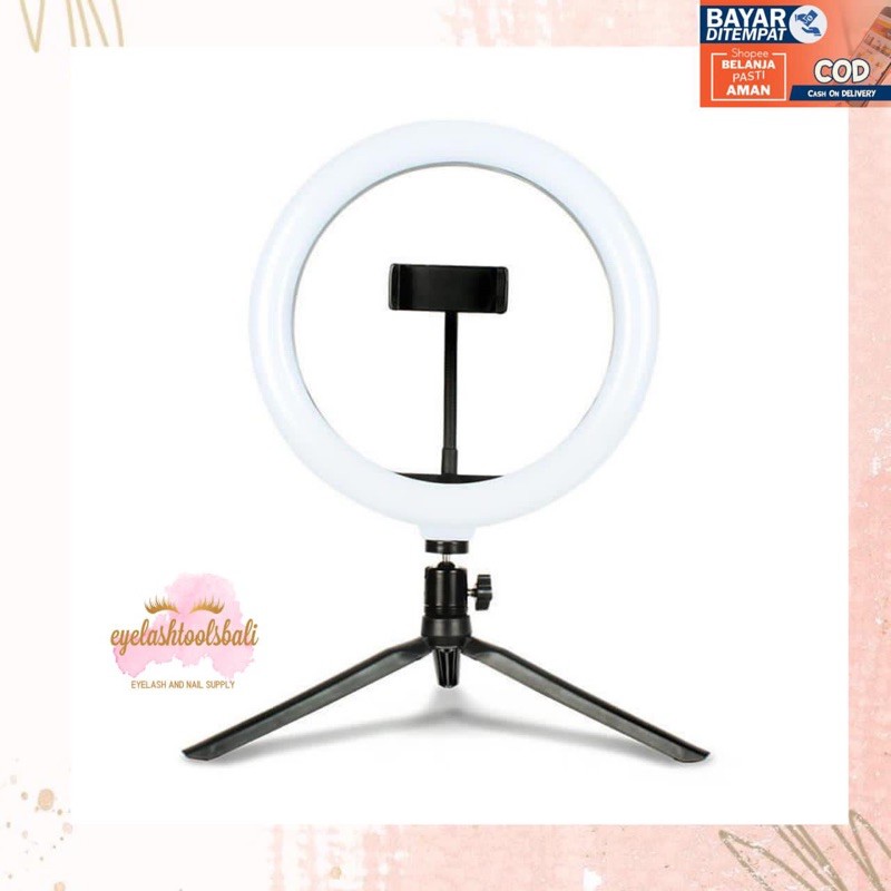 RING LIGHT 26 CM INCLUDE PHONE HOLDER + TRIPOD