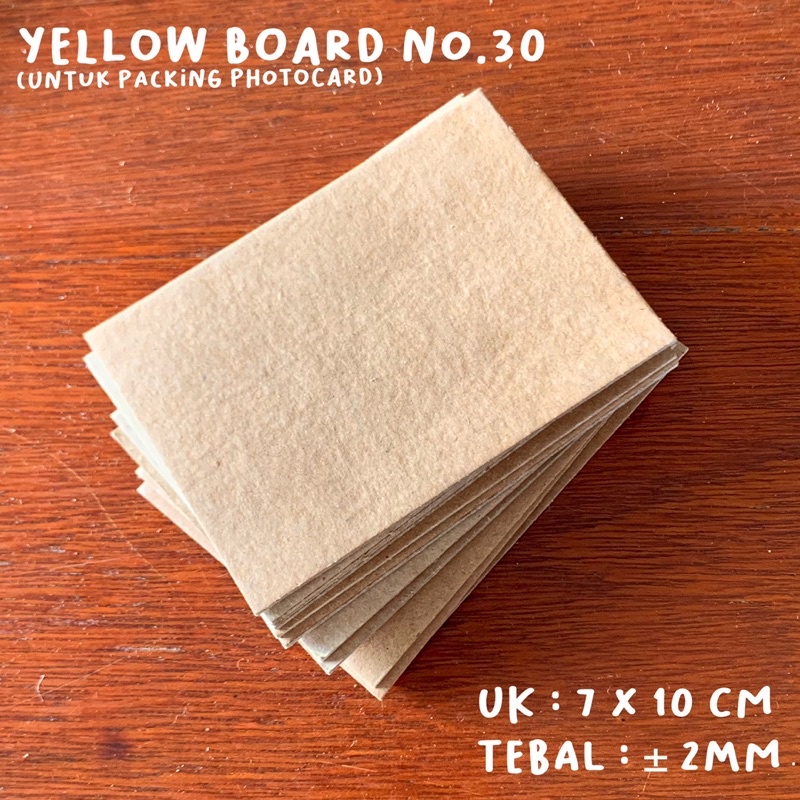 

[READY] YELLOW BOARD NO. 30 UKURAN 7x10 CM UNTUK PACKING PHOTOCARD