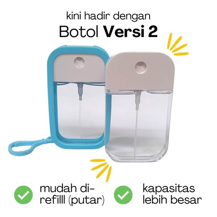 Hand Sanitizer Spray Gantung Pocket Card Sanitizer Kotak Gantung Viral - Merah