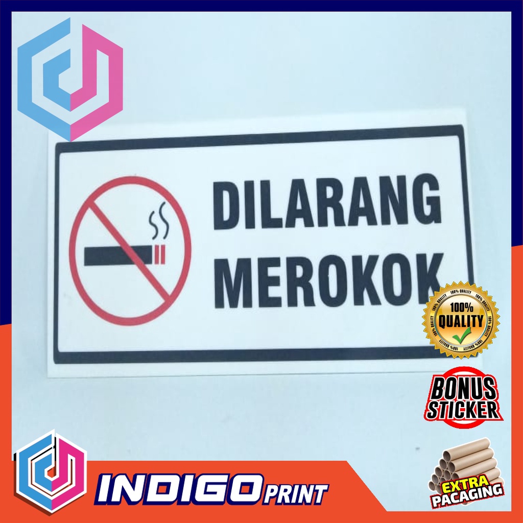 Sign akrilik acrylic dilarang merokok