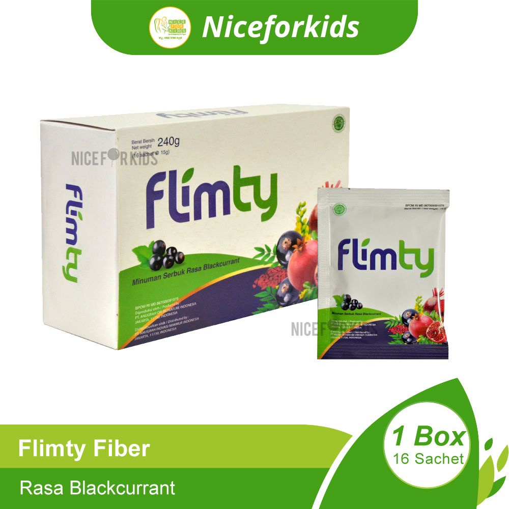 FLimty Fiber 1 Box Isi 16 Sachet Obat Diet Pelangsing Dan Detox Original Perut Buncit jadi langsing