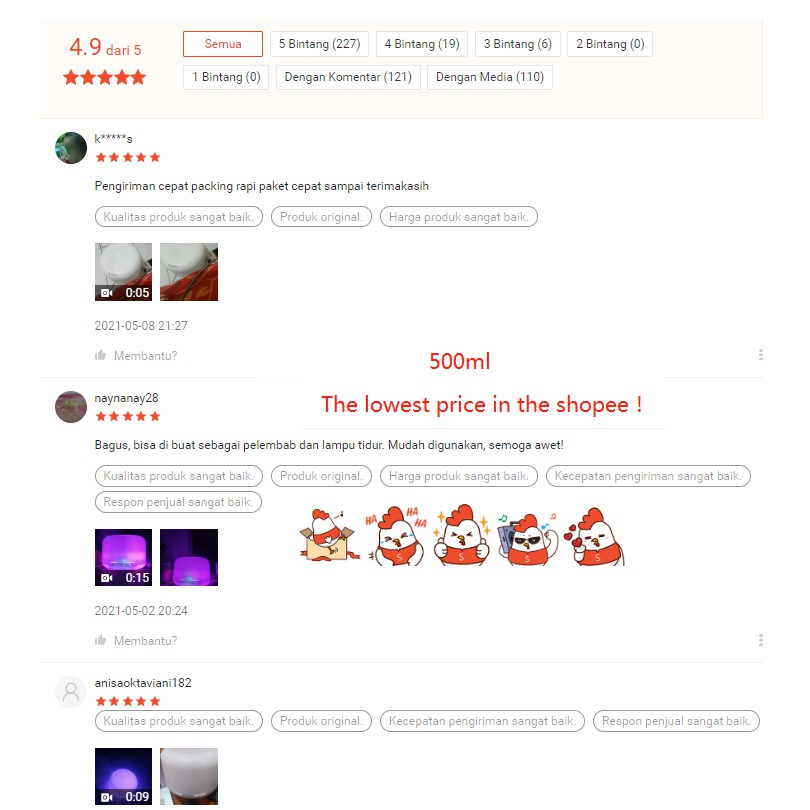 Humidifier Disfuser Aromaterapi 500ML REMOTE COD TIDAK FREE OIL-1