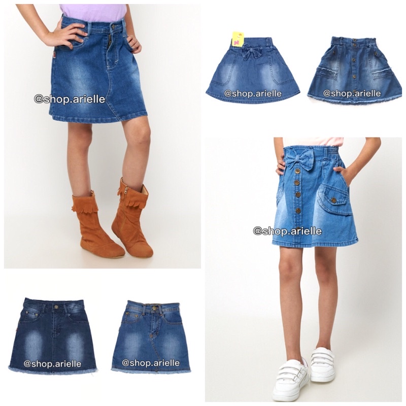 Rok Anak Perempuan Jeans Pendek Girl Skirt Denim