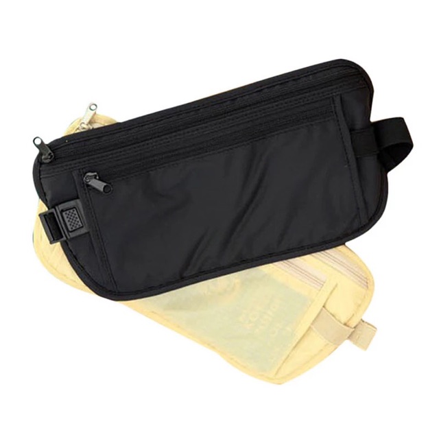 IMPORT Waist Bag Tas Pinggang Travel simpan uang passport anti maling pouch pinggul