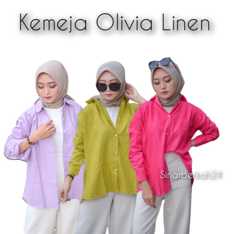 Kemeja wanita oversize linen / Olivia Shirt