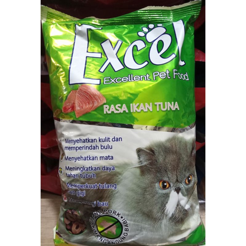 Excel Makanan Kucing Rasa Ikan Tuna Repack 500gr Makanan Kucing Kering