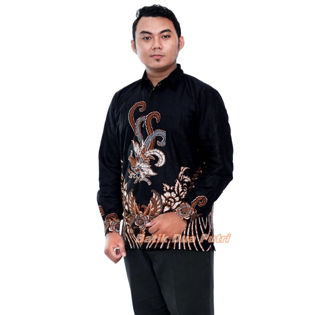 Couple Batik Blouse Wanita Lengan 7/8 &amp; Kemeja Batik Pria Lengan Panjang Size S-M-L-XL-XXL-3L-4L-5L