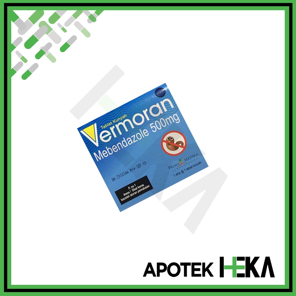 Vermoran 500 mg Strip isi 1 Tablet - Obat Cacing (SEMARANG)