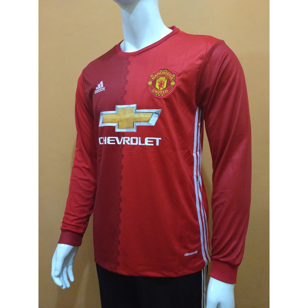 PREMIUM JERSEY MANCHESTER UNITED MU HOME LONGSLEEVE LS 2016/2017 GRADE ORI TERLARIS