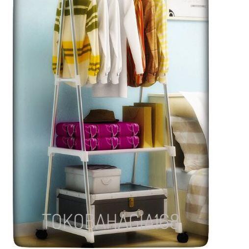 DISKON Triangle  Stand hanger rak  baju  rak  buku 9Y6 