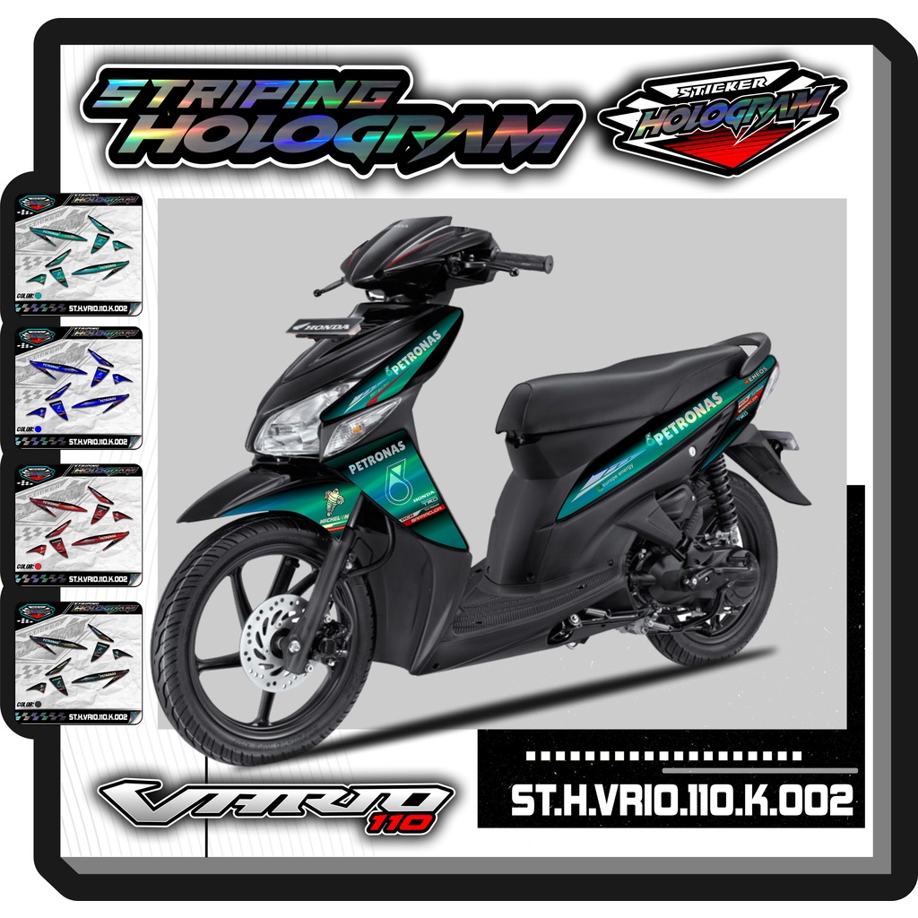 STRIPING VARIO 110 KARBU - STIKER STRIPING LIST VARIASI HOLOGRAM VARIO 110 KARBU JP 02 PETRONAS