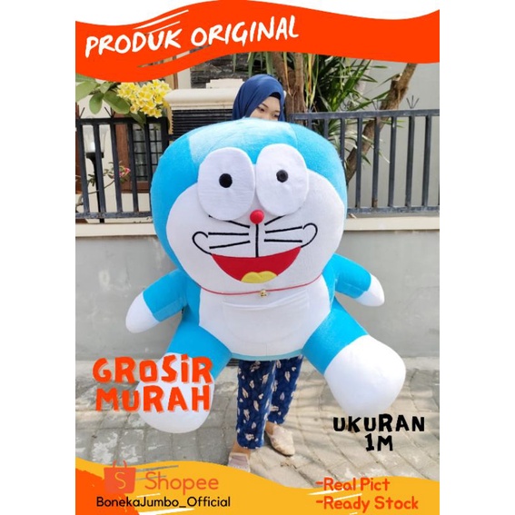 BONEKA DORAEMON SUPER JUMBO 1Meter | MAINAN BONEKA DORAEMON JUMBO