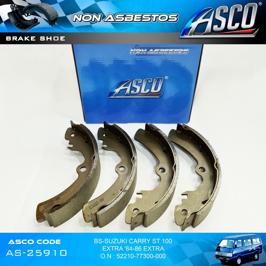 ASCO Kampas Rem Belakang Brake Shoe Carry ST100-Carry Extra 84-86