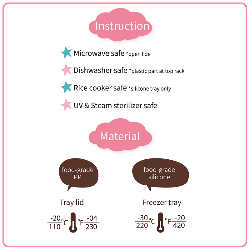 2Angels Silicone Baby Food Freezer Tray 15ml