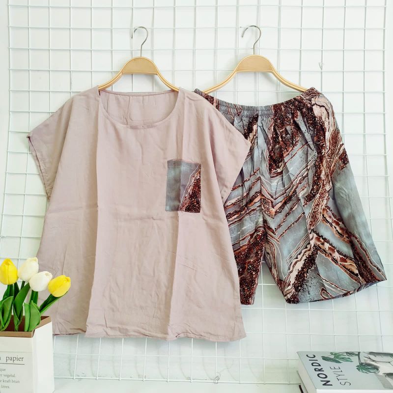 Baby doll jumbo/set rayon premium pendek jumbo