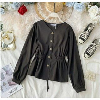 SABRINA TOP Baju Atasan Cewek Blous Korean Style bahan SHAKILA