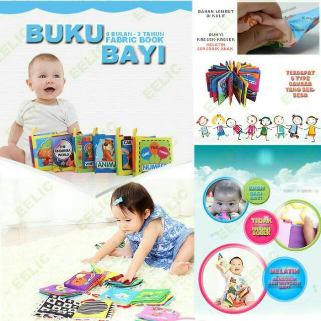 Mainan Bayi Buku Bantal Bayi tipe Binatang Laut