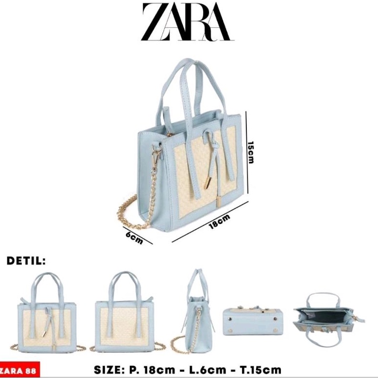 Tas Zara Anyam selempang Office mini