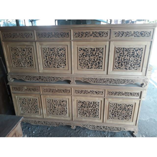bufet palembang bufet tv mebel ukir kayu jati