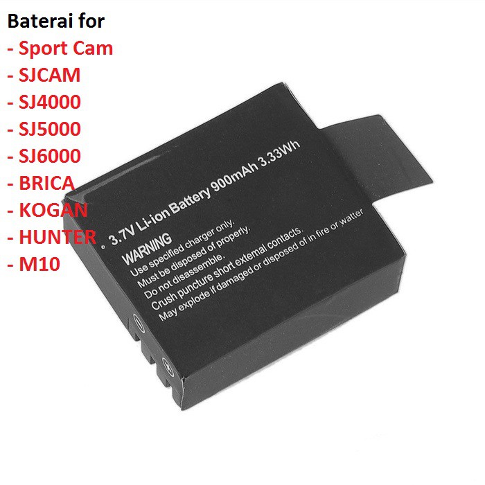 Baterai SportCam ACTION CAM SJCAM BRICA KOGAN HUNTER