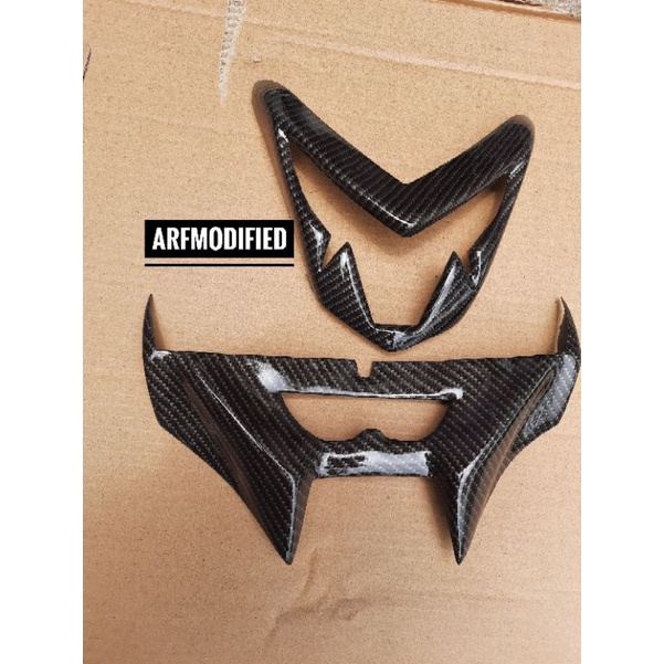 Winglet Cover Lampu Honda Beat Fi 2014 2015 Hitam carbon