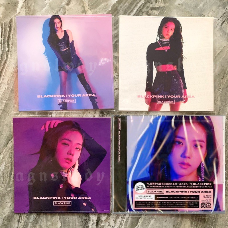 Blackpink Jisoo set version sticker In Your Area CD Japan version
