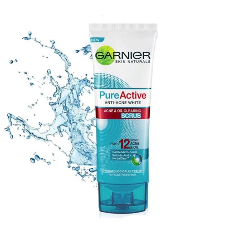 GARNIER PURE ACTIVE ACNE &amp; OIL CLEARING SCRUB 100ML