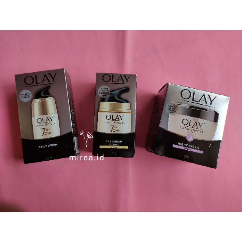 Olay Total Effect 7 in 1 anti aging Serum, Day Cream, Night Cream