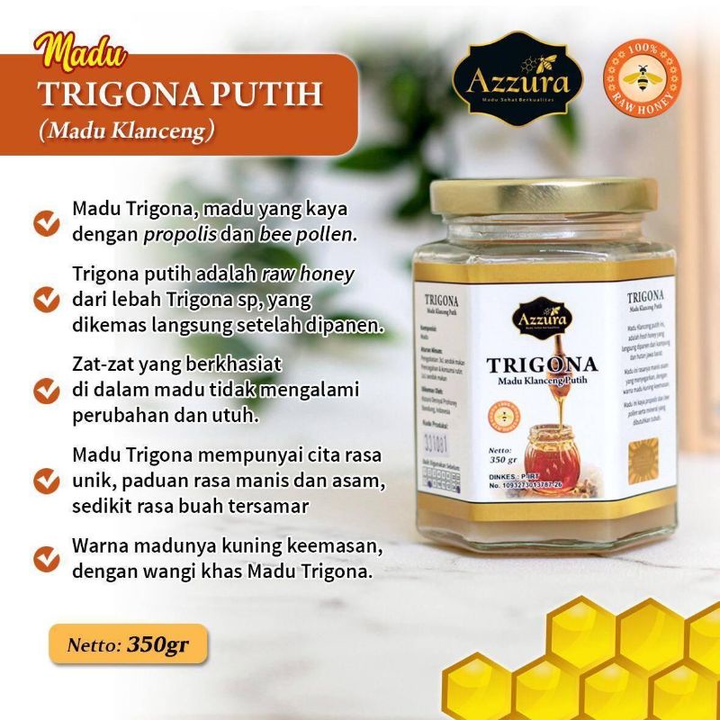 

Madu Azzura Madu Trigona Putih Klanceng Putih Raw Honey Alami